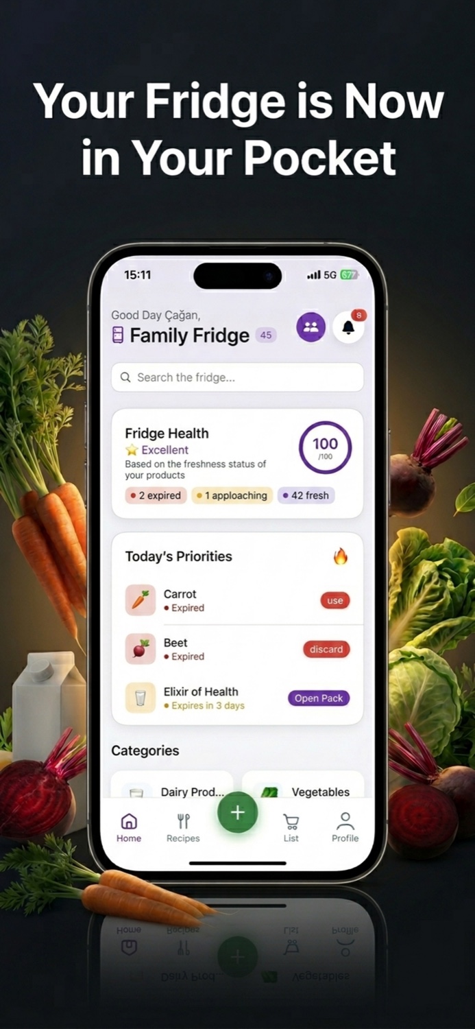 FridgeMate — uygulama ekranı